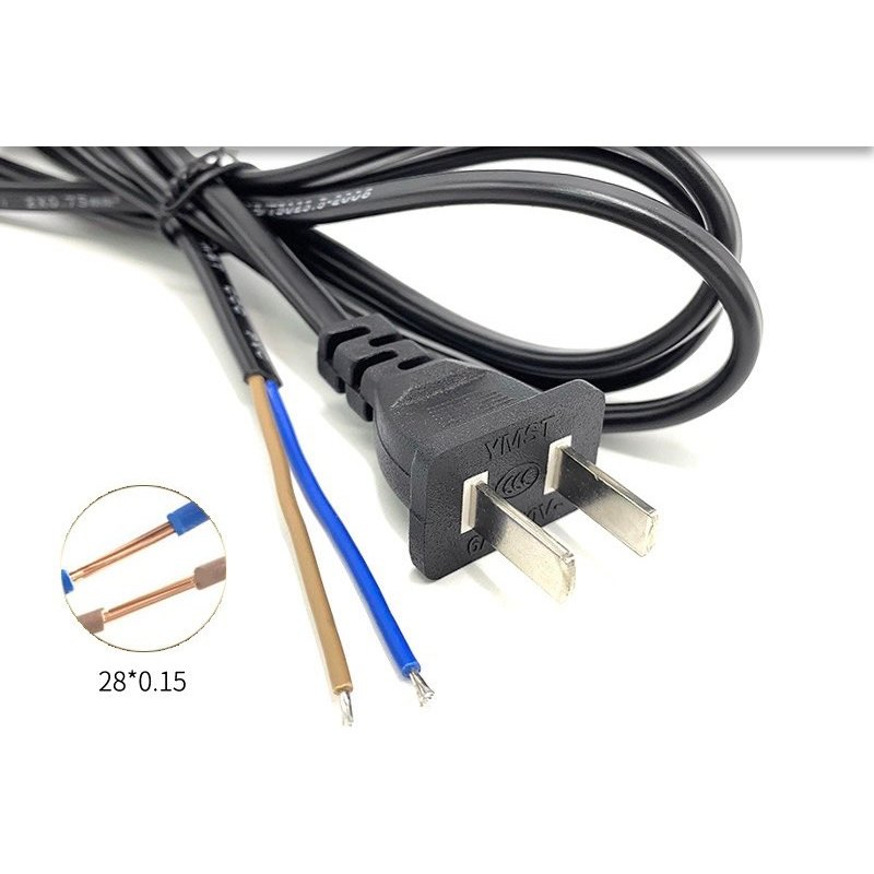 สายไฟ 220v 6A พร้อมกับปลั๊กไฟ ยาว 1.5 เมตร