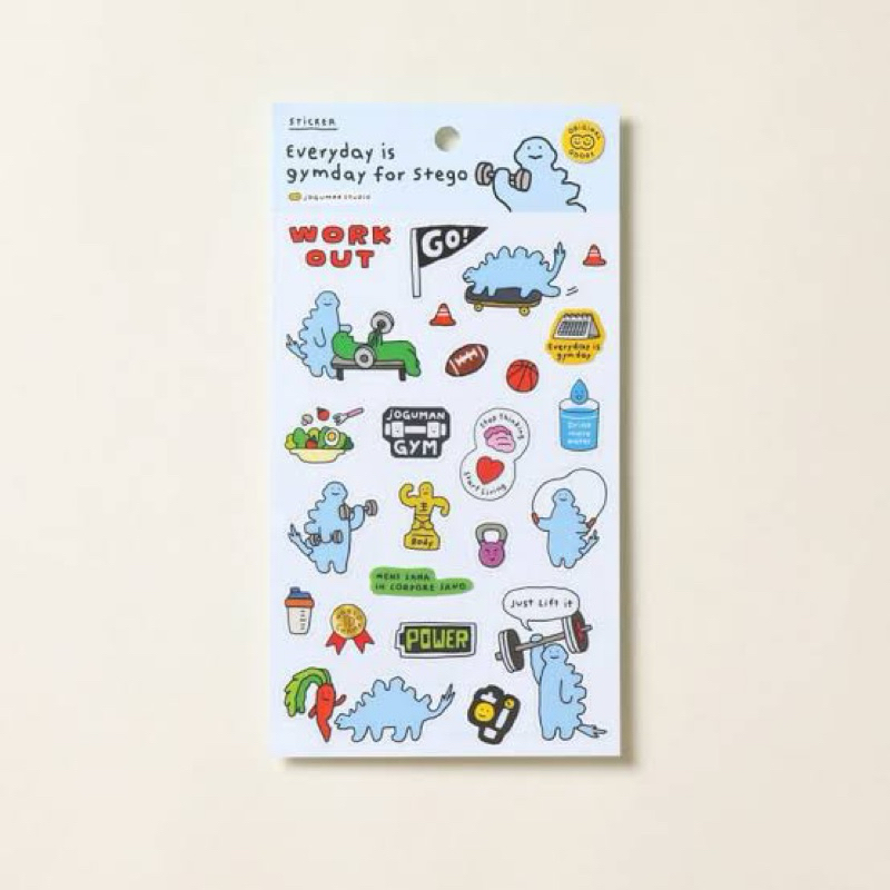 (พร้อมส่ง)สติ๊กเกอร์ Joguman studio ฟ้า- Gymday แท้ 100%