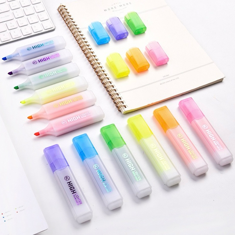 ปากกาไฮไลท์ สีพาสเทล ปากกาเน้นข้อความ marker pen ปากกาไฮไลท์เน้นข้อความ