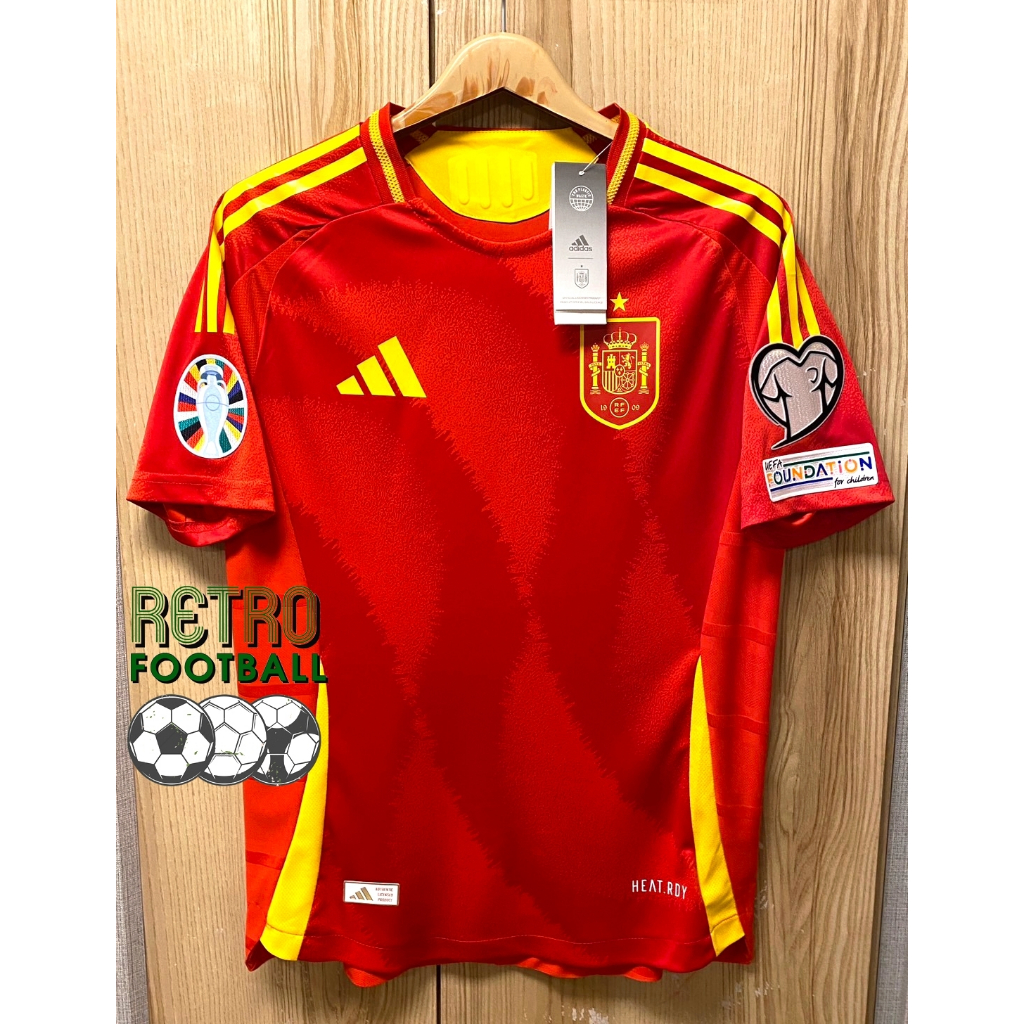 เสื้อฟุตบอลทีมชาติ สเปน Home เหย้า ยูโร 2024 [ PLAYER ] เกรดนักเตะ เสื้อเปล่าพร้อมอาร์มยูโร กล้ารับประกันคุณถาพสินค้า