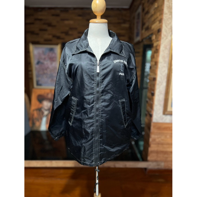 Pierre Cardin เสื้อแจ็คเก็ตผ้า Polyester ซิปหน้า-เอวรูด size M