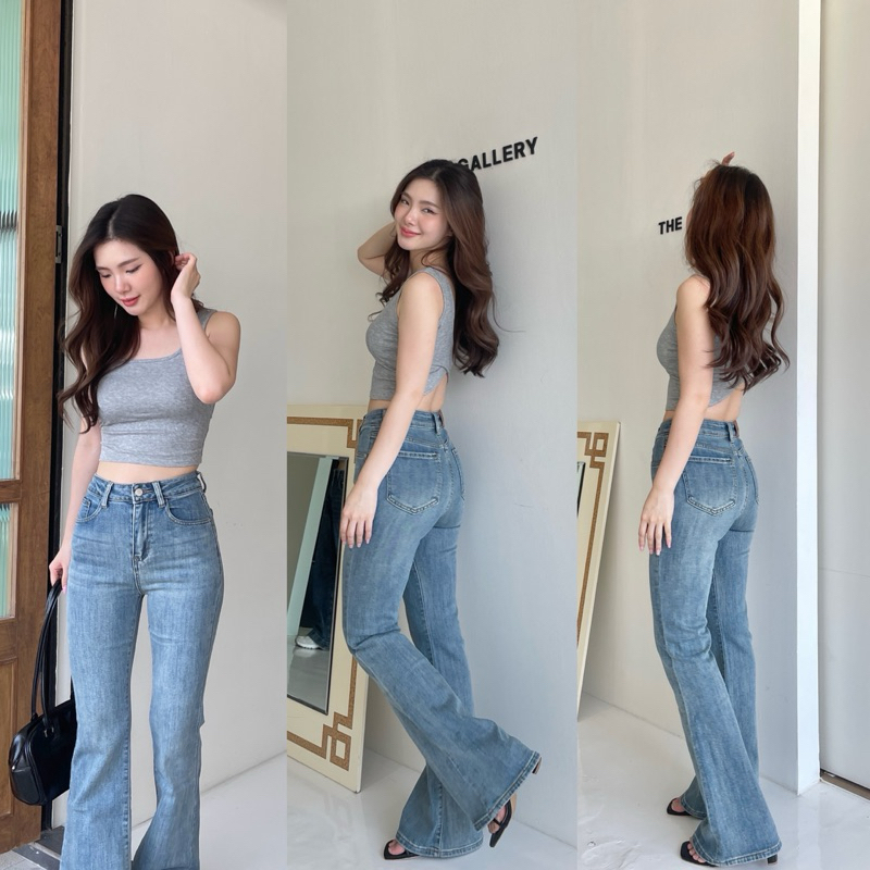 Signature Jeans(H01)กางเกงยีนส์ปลายขาเย็บ