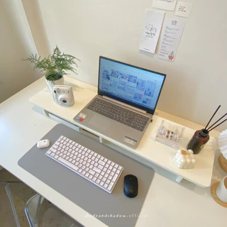 New!! ชั้นวางจอคอมสีขาว Anda white ☁️มี 2 ขนาด ชั้นวางของจัดระเบียบโต๊ะ studygram gamer work มินิมอล