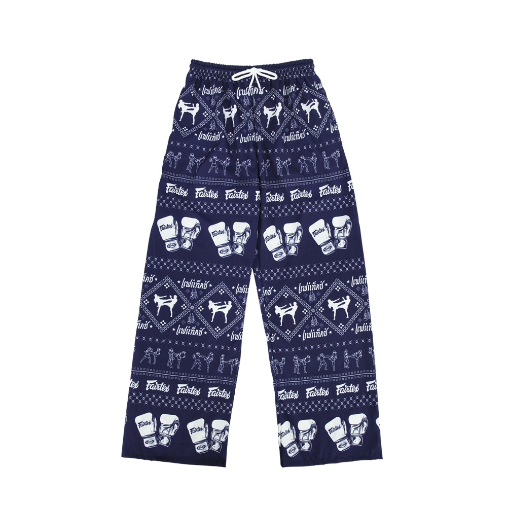 กางเกงขายาว PANTS01 Fairtex Muay Thai Pants Blue - L