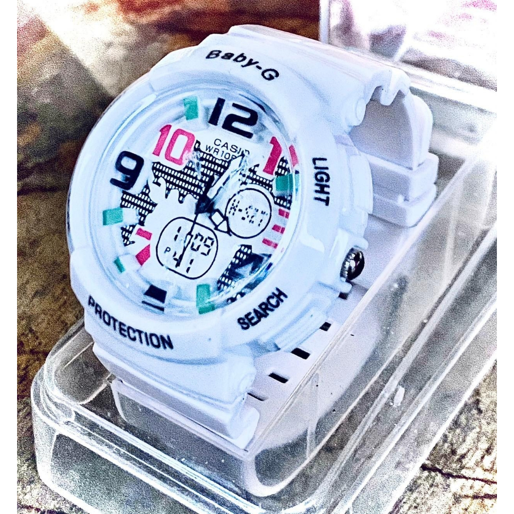 ฟรีกล่อง🔥นาฬิกาข้อมือเด็ก babyq สายยาง สีสันสดใส นาฬิกาเบบี้จี นาฬิกาเด็กโต ระบบเข็ม RC411