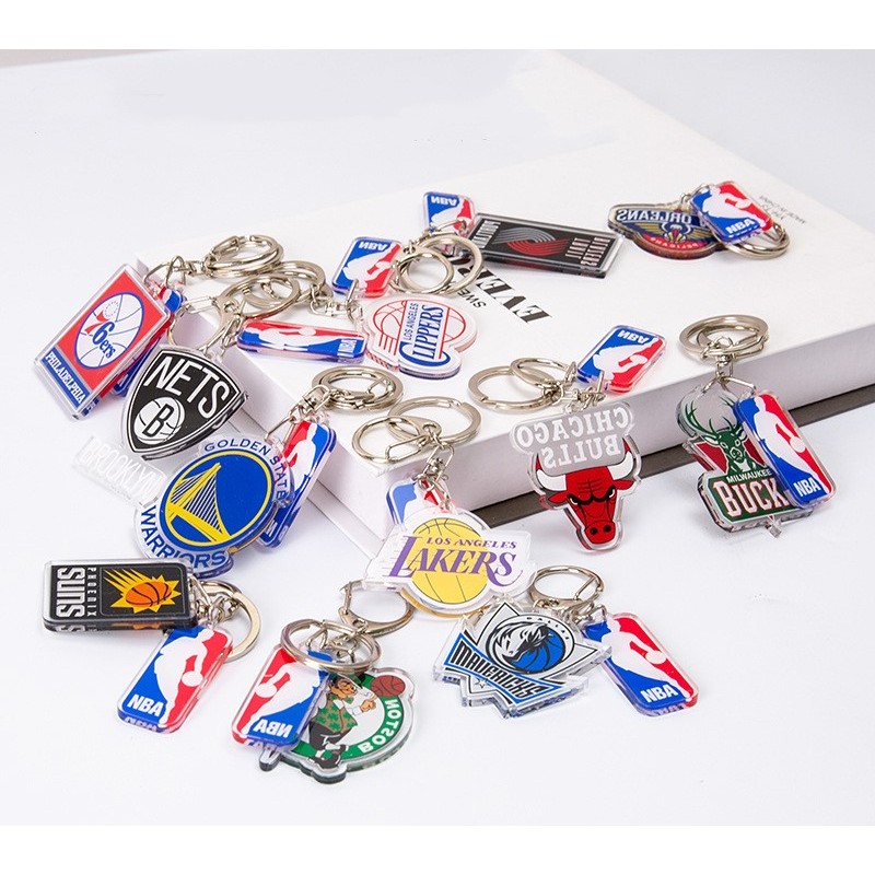 พวงกุญแจอะคริลิคแบบสองด้าน NBA Teams