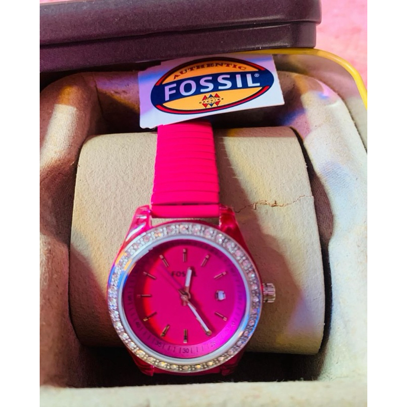 นาฬิกา Fossil stella bracelet pink watch ใหม่