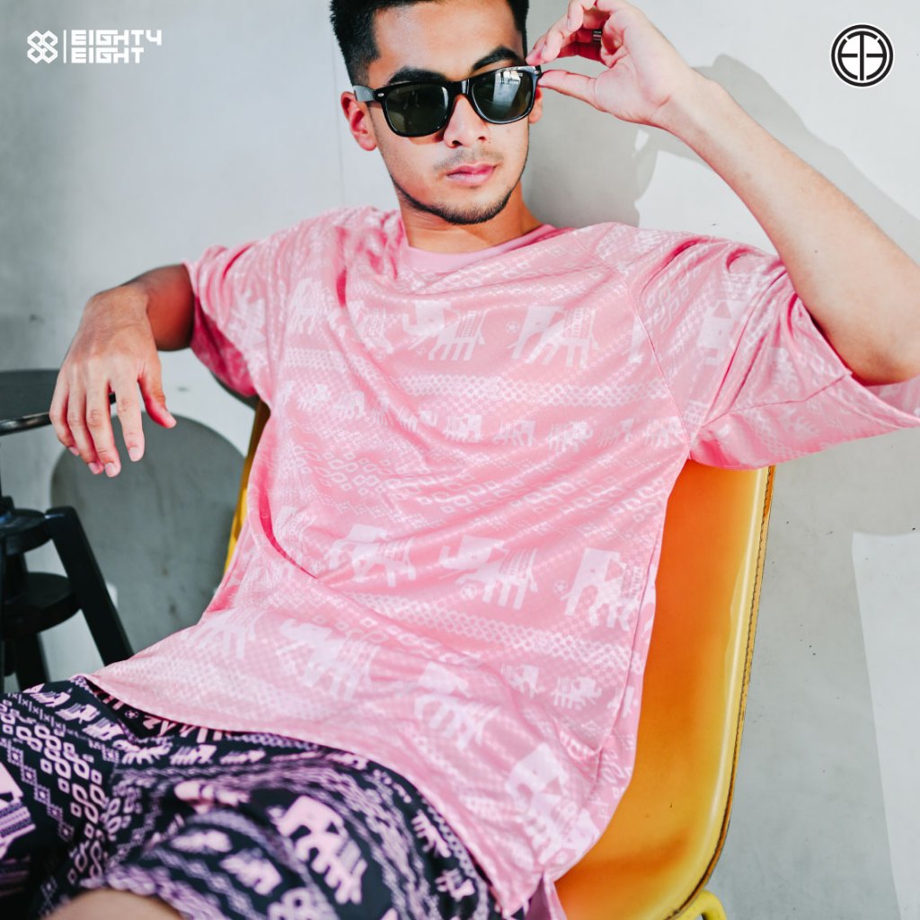 EightyEight Sport เสื้อบอลวินเทจ โอเวอร์ไซส์ ลายช้าง เท่ แปลกตา