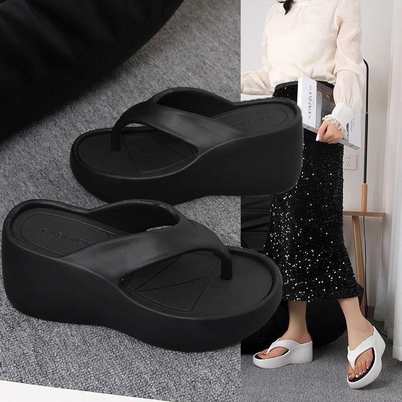 องเท้าแตะแบบสวมเสริมส้นสูง 3 นิ้วA222