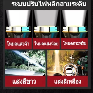 ไฟฉายคาดหัว led แรงสูง ส่องแสงระยะ10KM อายุการใช้งานแบตเตอรี่ยาวนาน ตกปลากลางแจ้ง กันน้ำ