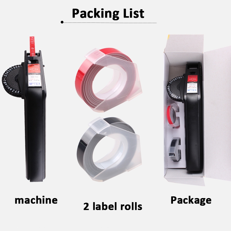 ของแท้ 100% Motex เครื่องเขียนฉลาก / เทปเขียน DIY / เทปเติม 9 มม/ 12 มม.แบบเปลี่ยน เทปเขียน โมเท็กซ์ / เครื่องทําแบบนูน - รูปที่ 3