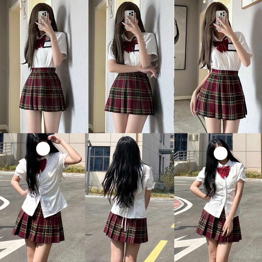 Lorrtta กระโปรงพลีท เอวสูง กระโปรงกางเกงเทนนิส JK กระโปรงลายสก๊อต สไตล์ญี่ปุ่น สไตล์เกาหลี ผ้าอย่างดี พร้อมส่ง XS-XXXL