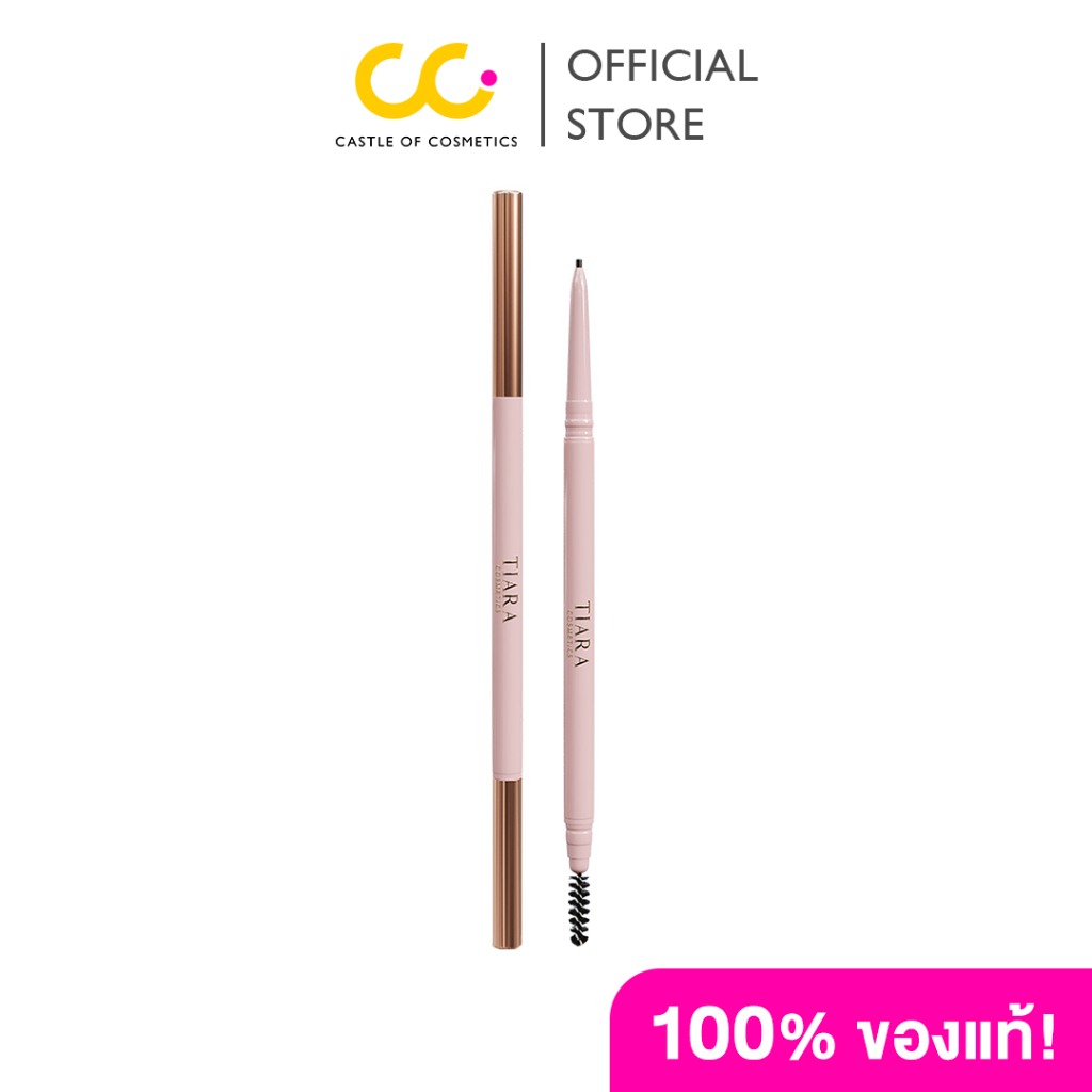 Tiara SlimMe brow pencil เทียร่า ดินสอเขียนคิ้วหัวสลิม เส้นคม เนื้อนุ่ม เขียนง่าย