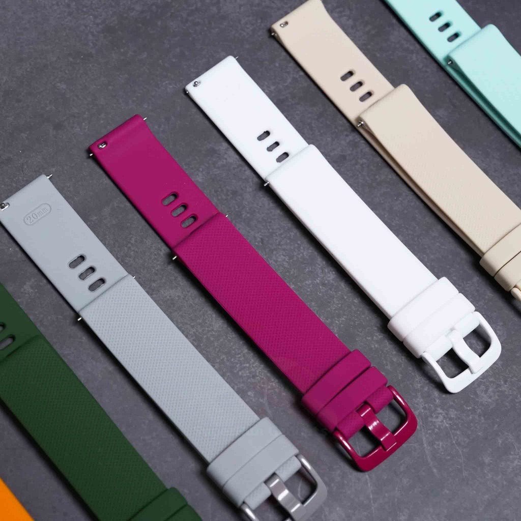 (ส่งจากในไทย)สายนาฬิกา Silicone ขนาด 18mm 20mm และ 22mm ใช้ได้กับ Garmin FR245/255/265  Venu2 Venu3 Vivoactive 5 อื่นๆ