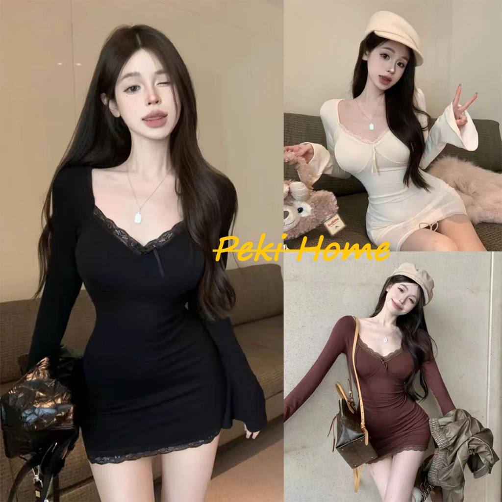 ชุดสีทึบ เดรสสั้น สวยงาม