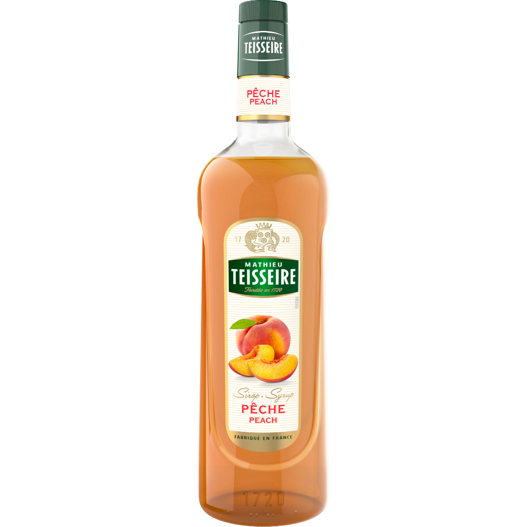 (แบ่งขาย) Mathieu Teisseire Peach syrup  / ไซรัป แมททิวเตสแซร์ กลิ่นพีช 15 cl