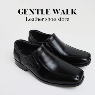 รองเท้าคัทชูผู้ชาย หนังแท้ 100% Gentle walk หน้าเท้ากว้างใส่ได้