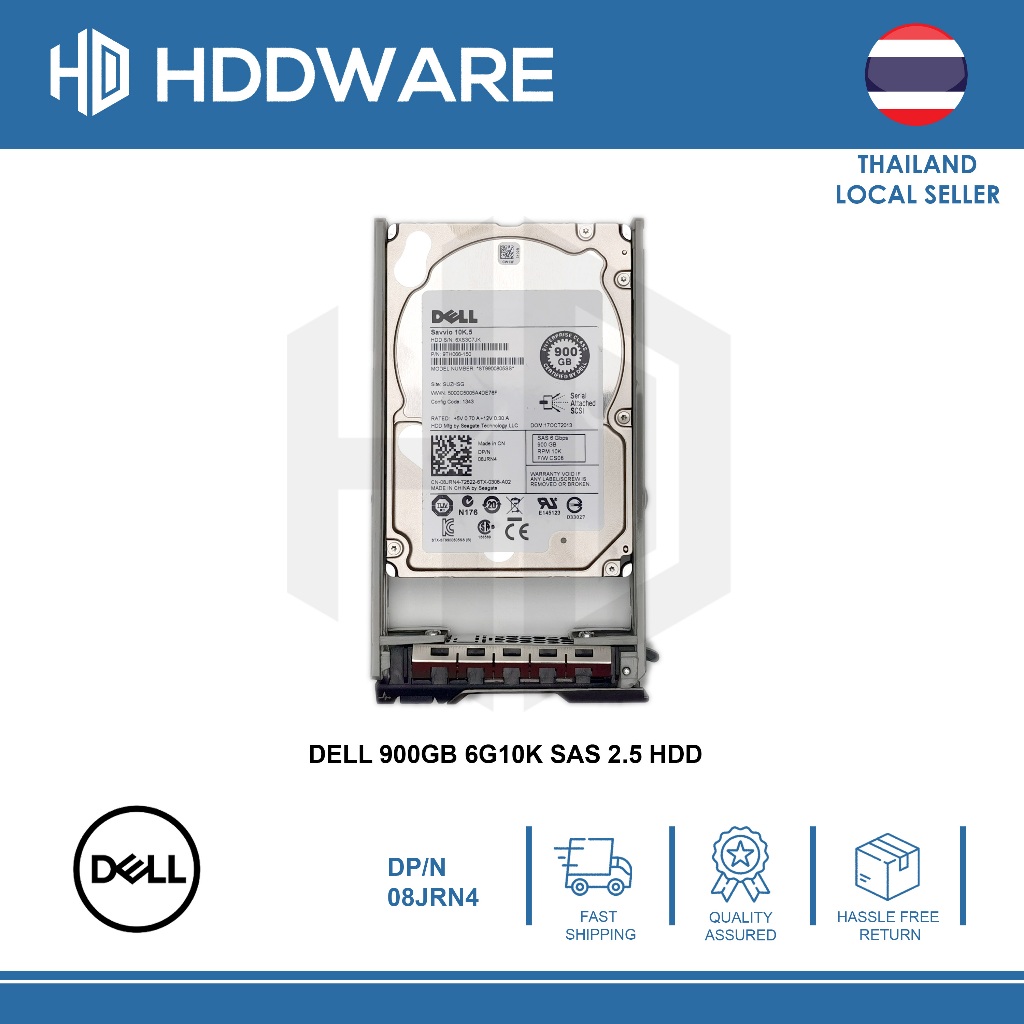 DELL 900GB 10K 6G SAS 2.5'' HDD // 8JRN4 // 08JRN4 // ST9900805SS // 9TH066-150
