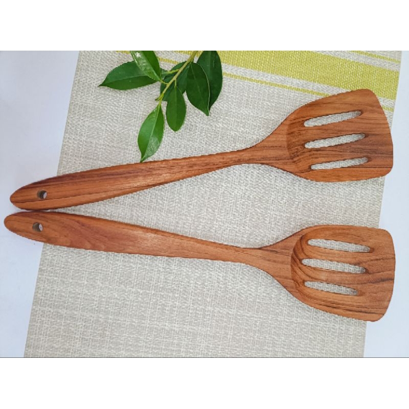 ตะหลิวไม้สัก  ตะหลิวไม้ ตะหลิวทำอาหาร ไม่มีสารเคมี - รูปที่ 2