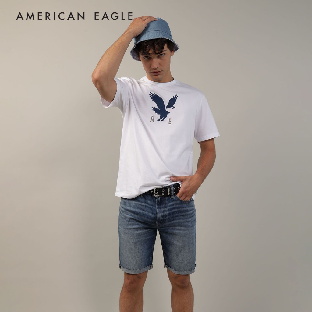 American Eagle Logo Graphic T-Shirt เสื้อยืด ผู้ชาย โลโก้ กราฟฟิค (NMTS 017-3475-100)