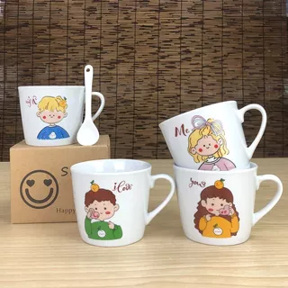(เซ็ต 10 ใบ) ชุดแก้วกาแฟเซรามิก (คละลาย) ลายน่ารักๆ เหมาะสำหรับเป็นของขวัญ มีมากว่า 15 ลาย