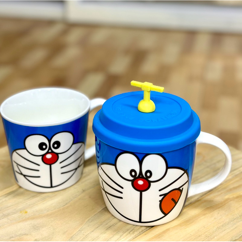 แก้ว we love Doraemon💙 x Tesco Lotusได้ทั้ง2ใบน้า