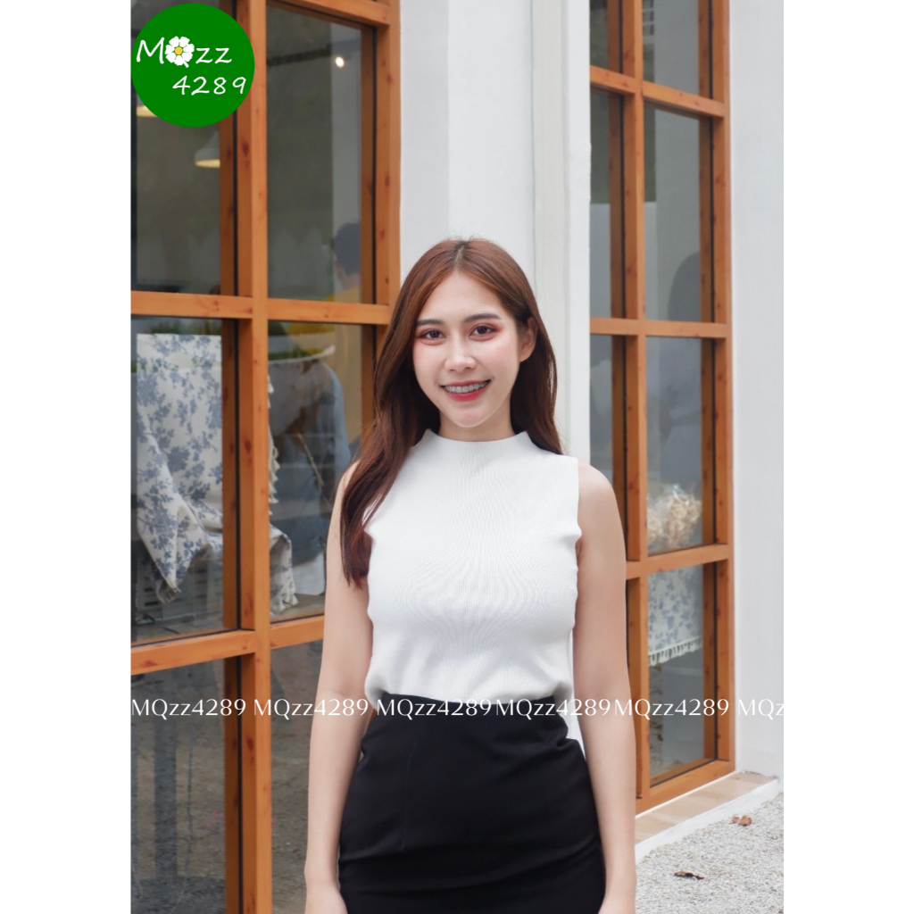 MQzz4289 *พร้อมส่ง* เสื้อไหมพรมคอวี  เสื้อทำงาน แขนกุด หลากหลายสี   ผ้านุ่มมากก Free Size