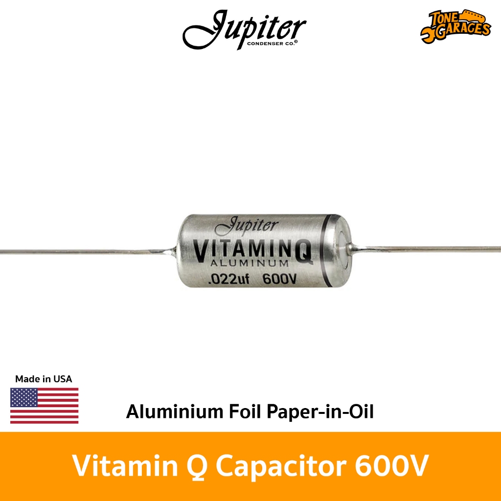 Jupiter Condenser Vitamin Q Aluminium Film Paper in Oil Capacitor 600V คาปาซิเตอร์สำหรับกีต้าร์