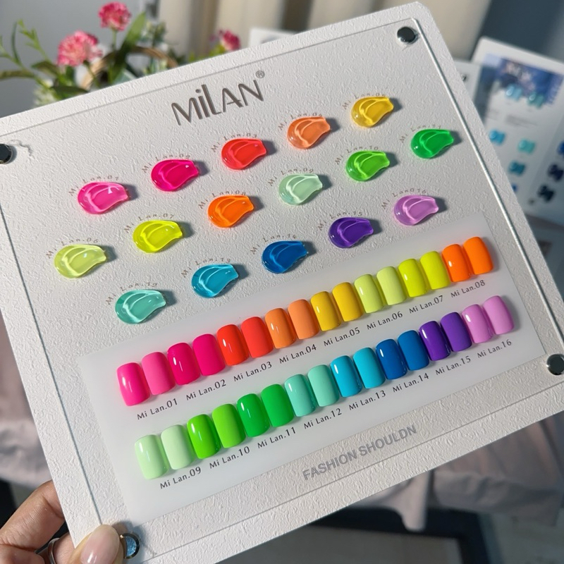 โทนนีออนสีสดใสMilan แถมชาร์ท