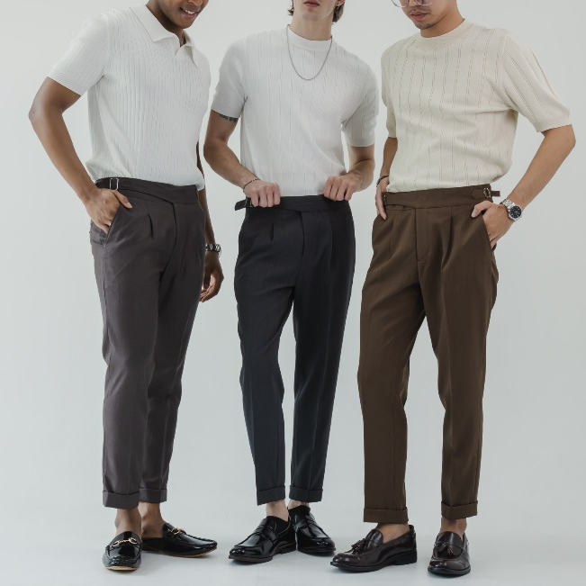 BARON THOMAS Trousers [Signature series] กางเกงขากระบอกตรงเอวสูง