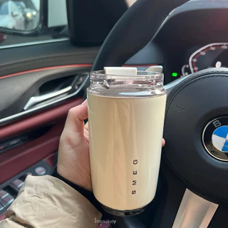SMEG พร้อมส่งจากไทย แก้ว แก้วกาแฟ สแตนเลส 304 กันความร้อน สไตล์วินเทจ 240 ml แบบพกพา สำหรับรถยนต์