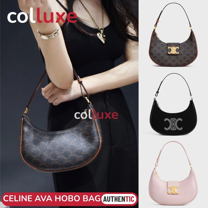 👜เซลีน Celine Triomphe Ava Hobo Bag กระเป๋า AVA TRIOMPHE ขนาดกลาง