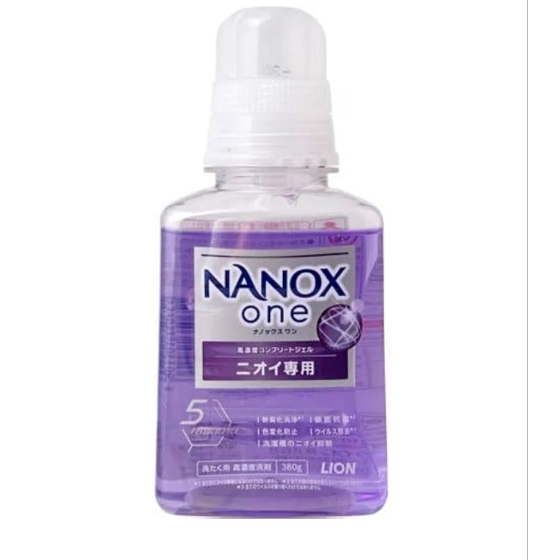 ซักผ้า Lion Nanox one less odors สีม่วง กำจัดกลิ่น,  13.4 oz (380 g)