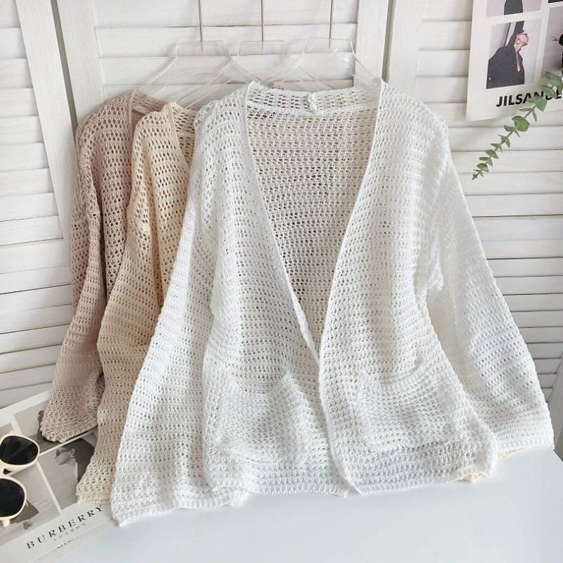 LILY เสื้อคลุมผ้าไหมพรมถัก ดีไซน์น่ารัก แมทช์ง่ายแมทช์สวยทุกลุคค่า