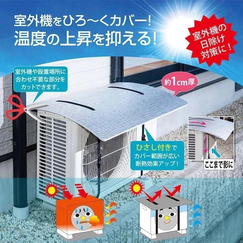 แผ่นคลุมเครื่องปรับอากาศ แบบหนา ขนาด10 mm กันฝุ่นกันน้ํา แบบมีสายรัด แน่น ทนทาน