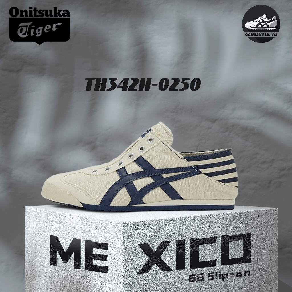 พร้อมส่ง !! Onitsuka Tiger MEXICO 66 slip-on TH342N-0250 รองเท้าลําลอง ของแท้ 100%