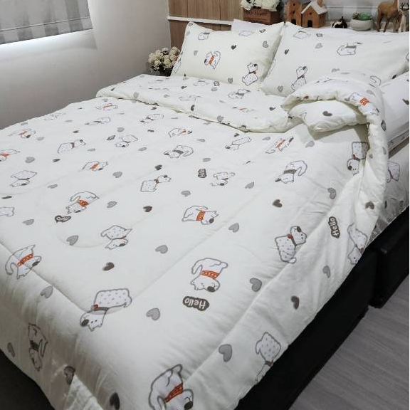 ชุดเครื่องฤดูหนาว  ผ้าห่ม ผ้าปูที่นอน นวมหนา แน่น หนัก นุ่ม ผ้า fine fabric ของ Rabbit Moon ราคา ถูกที่สุด ดีลบีเคเค แกลเลอรีภาพที่ 8