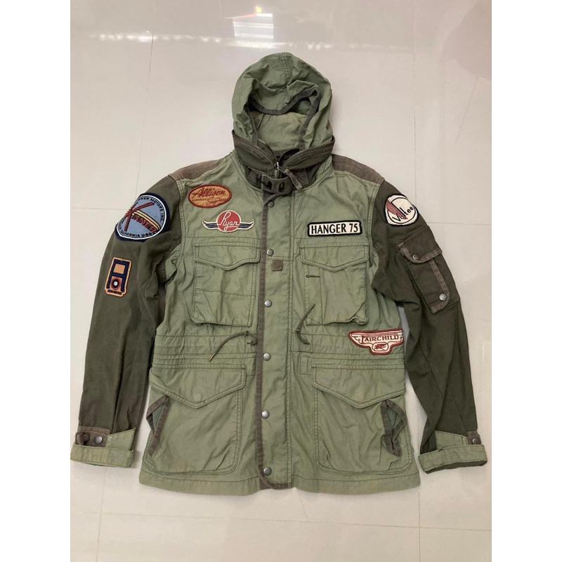 เสื้อแจ็คเก็ตเดินป่าแบรนเสื้อนักบินดังของอเมริกา Vintage Military Jacket Safari