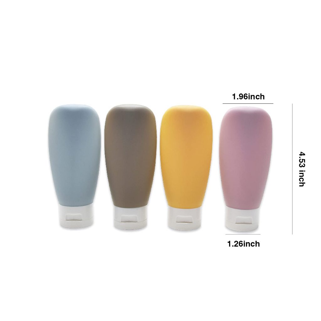 ขวดบีบโลชั่น เครื่องสําอาง 4 ชุด 60 มล ขวดเปล่า แบบบีบ เติมได้ สําหรับใส่โลชั่น แชมพู ครีมอาบน้ํา เหมาะกับการพกพาเดิ