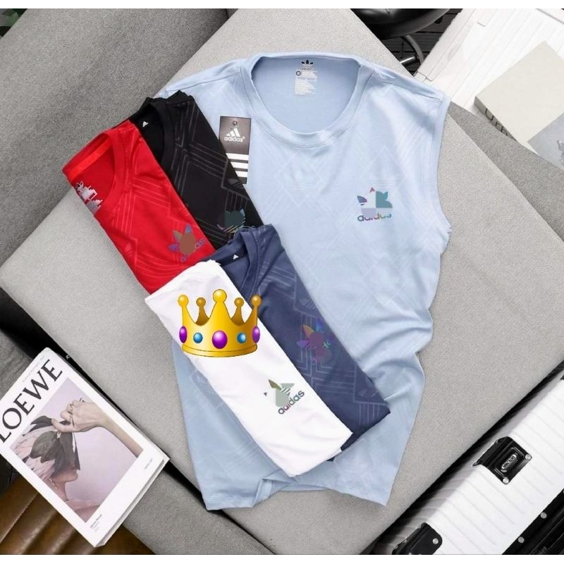 📌เสื้อแขนกุดกีฬาผ้าดีมากๆลายน้ำ