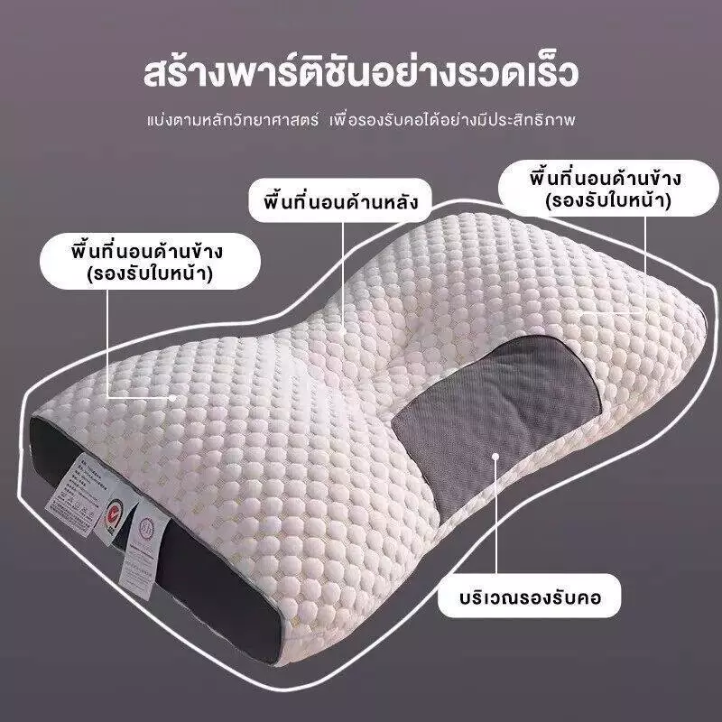 หมอน หมอนสุขภาพ หมอนโรงแรม  แก้ปวดคอ บ่า ไหล่ นอนหลับสบาย หมอนรองคอ หมอนนอน pillow thumbnail 6