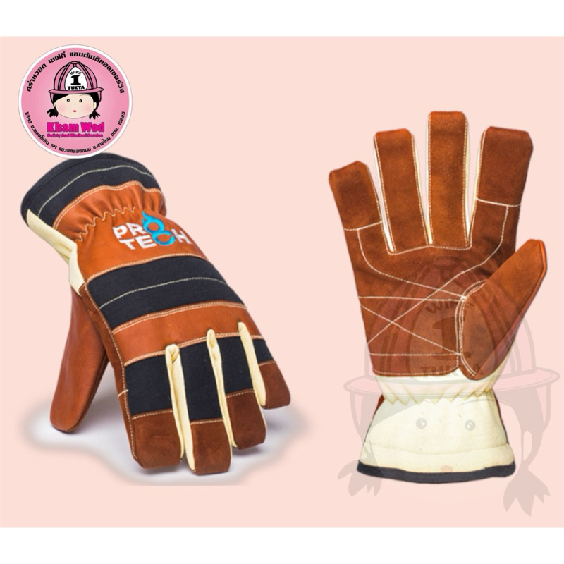 คร่ำหวอดเซฟตี้  ถุงมือดับเพลิง Protech8 Titan K Pro fire gloves จัดส่งจากไทย