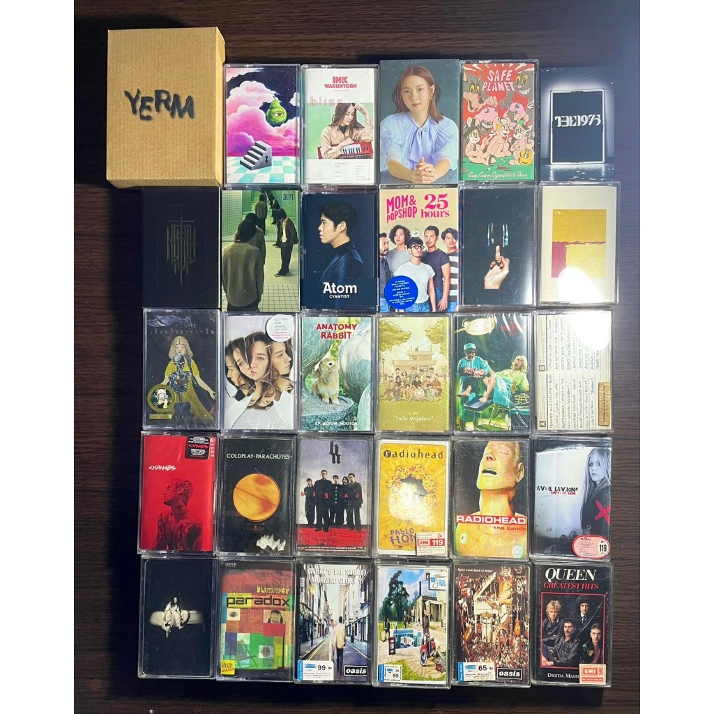 เทปเพลงไทย สากล เทปคาสเซ็ท cassette tape: Radiohead, Dept, The toys, 25 Hours, Cocktail, Justin Bieb