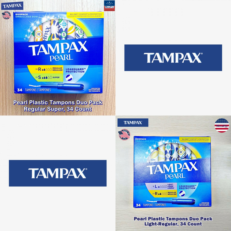 Tampax® Pearl Light Plastic Tampons ผ้าอนามัยแบบสอด เหมาะกับวันมาน้อย
