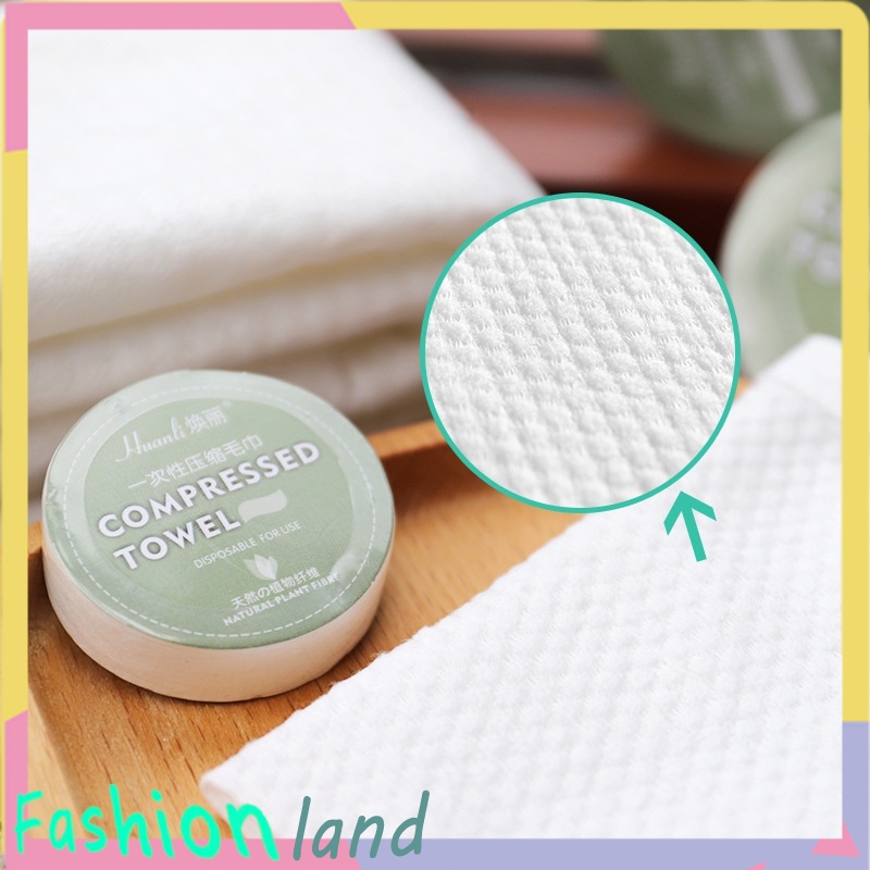 พร้อมส่งมอบ🚛 ผ้าพกพา ผ้าขนหนูอัดเม็ด cotton 100% คุณภาพดี ผ้าเหนียวไม่เป็นขลุย ผืนใหญ่ขนาด 30x50 ซม