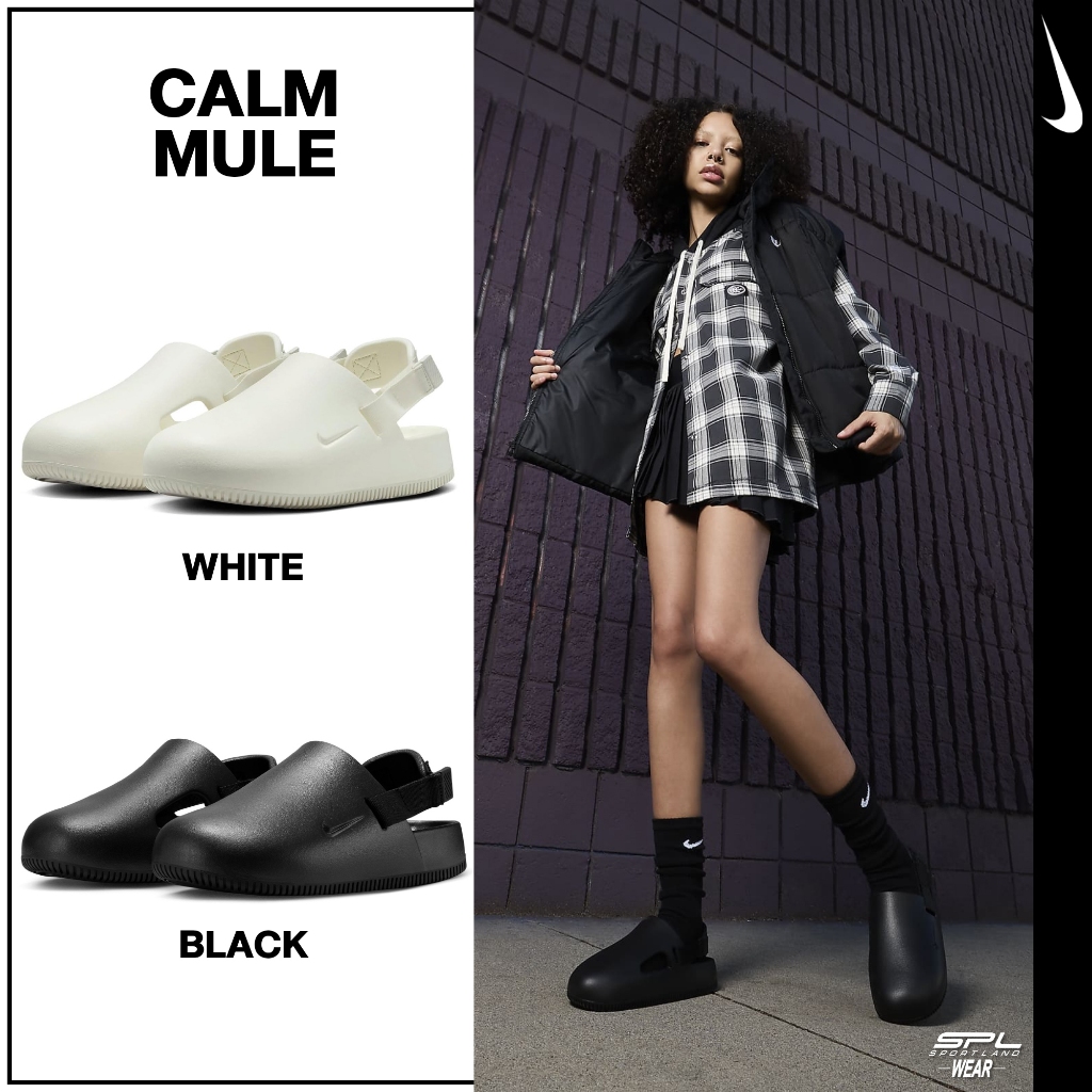 Nike ไนกี้ รองเท้าแตะ รองเท้ารัดส้น สำหรับผู้หญิง W Calm Mule FB2185-001 / FB2185-100 (2400)
