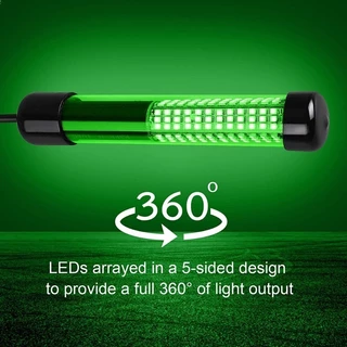 12V-36V ไฟล่อหมึก 126LED ไฟสีเขียว ขนาด15วัตต์ ไฟสีเขียว ไฟล่อกุ้งไ