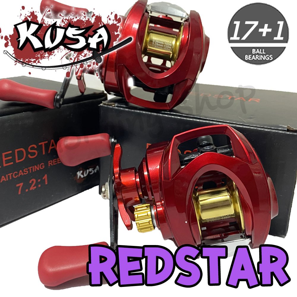 รอกหยดน้ำ รอกเบท Kusa Redstar 17+1BB
