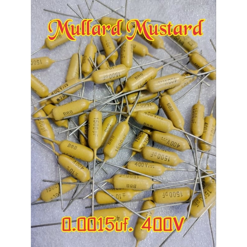 1 Pcs. Capacitor Mullard Mustard 0.0015uf. 400V