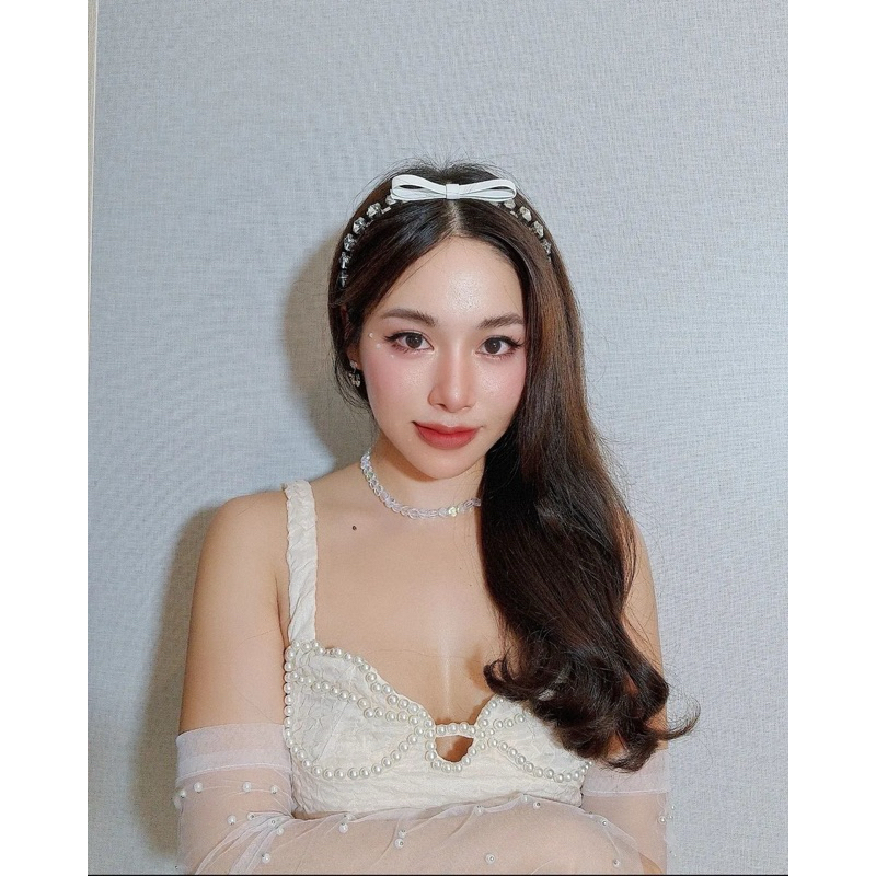 ส่งจากไทย🎀✨ที่คาดผมโบว์หนัง ​ มิวมิว ประดับเพชร​  แบบคุณเป้ย​ และคุณชม น่ารัก​ หวานๆ​ ลูกคุณหนู - รูปที่ 4